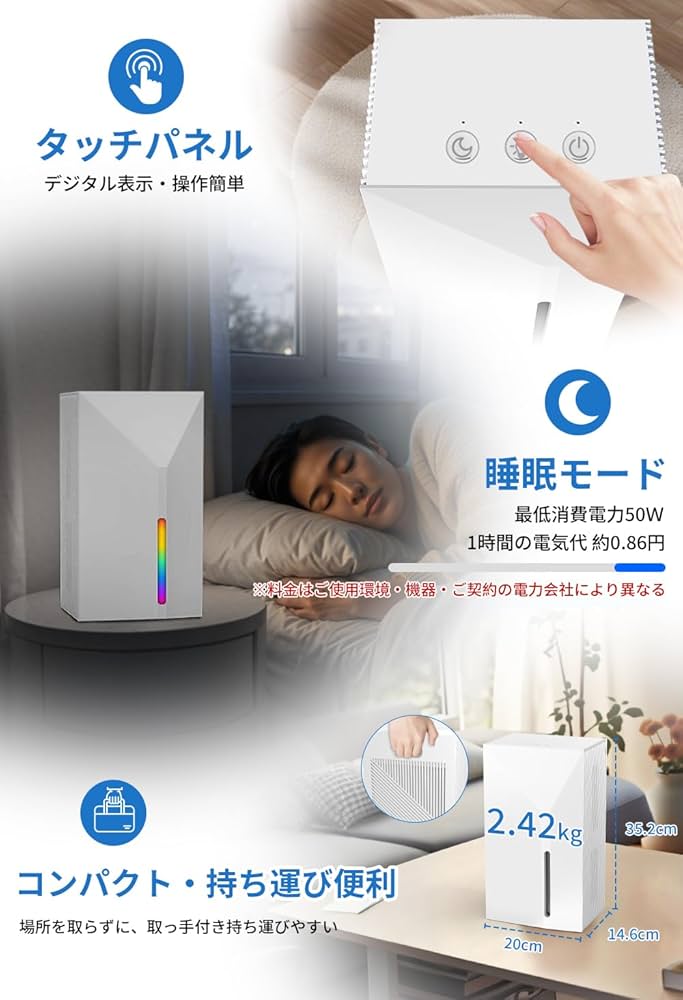 Amazon | 除湿機 小型【2025新モデル＆ダブルペルチェ式&強力